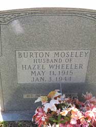 Sgt. Burton Moseley Tombstone