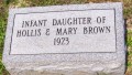 Infant Brown Daughter Tombstone