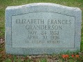 Elizabeth Frances Granderson Tombstone