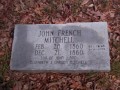 John French Mitchell Tombstone