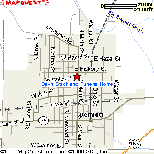 Map for Davis Strickland Funeral Home