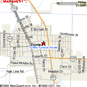 map for Griffin Funeral Home
