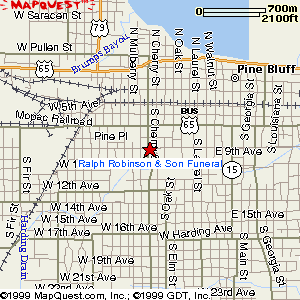 Map for Ralph Robinson Funeral Home