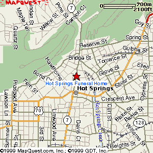 map for Hot Springs Funeral Home