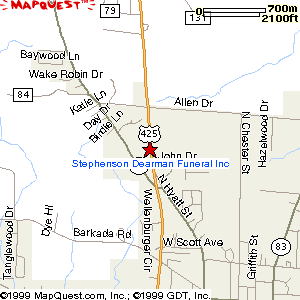 map for Stephenson Dearman Funeral Home
