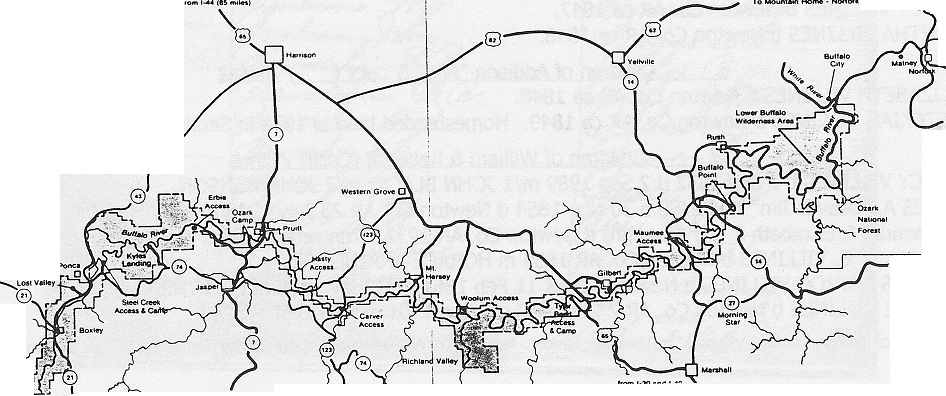 Buffalo River map