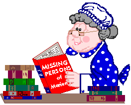 Librarian with glasses looking in books