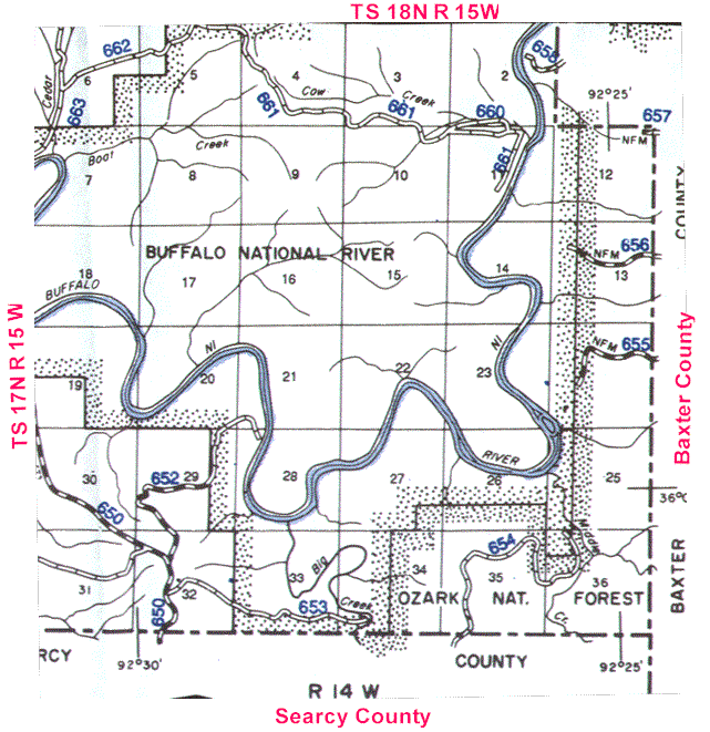 Map of Township 17 North, Range 14 West