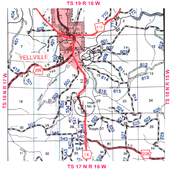 Township 18N, Range 16W Map