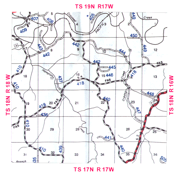 Township 18N, Range 17W Map