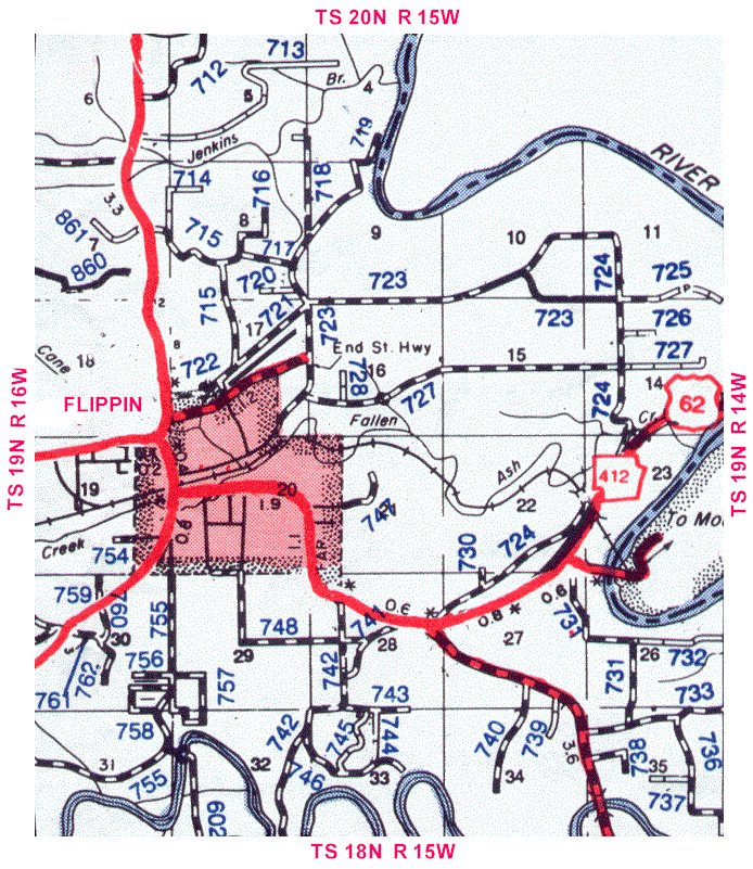 Township 19N, Range 15W Map