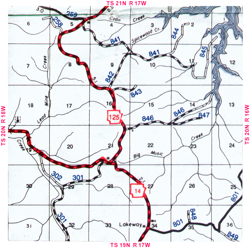 Township 20N, Range 17W Map