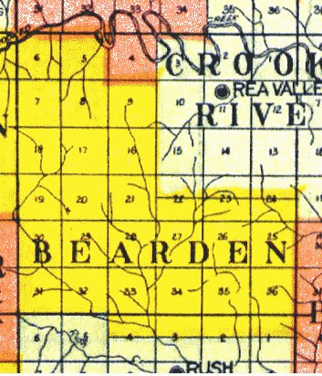Map of Bearden Township