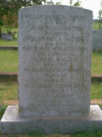 William Harrison Chapline, Primrose Cemetery, Pulaski County, Arkansas