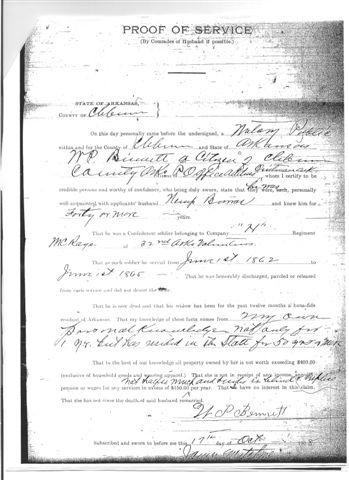Nymphas Burris military record