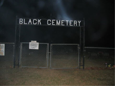 Black And White Creepy Cemetery